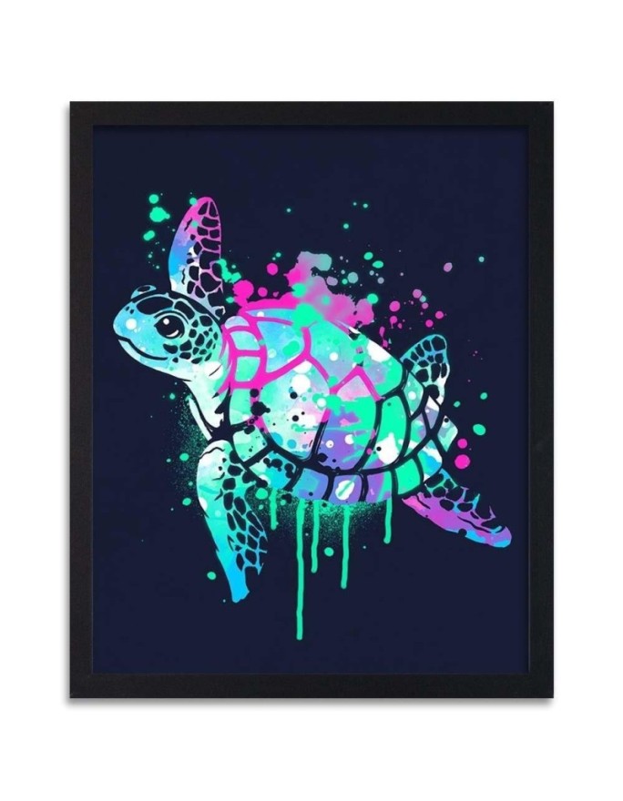 Poster Colorful turtle