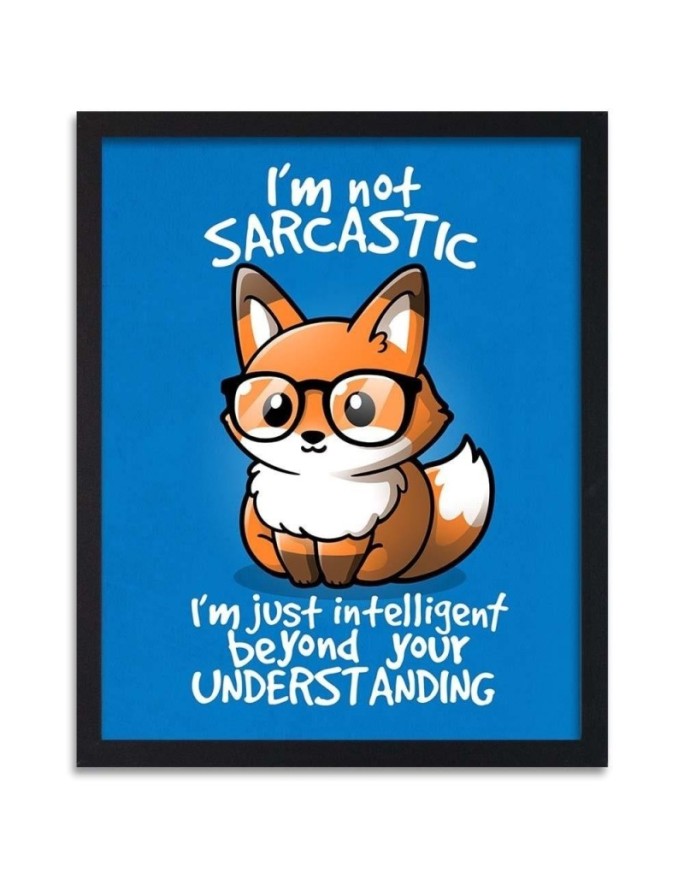 Poster Fox in glasses