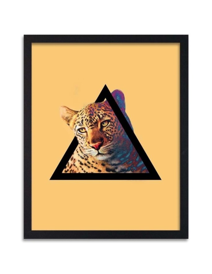 Poster Leopard in a triangle