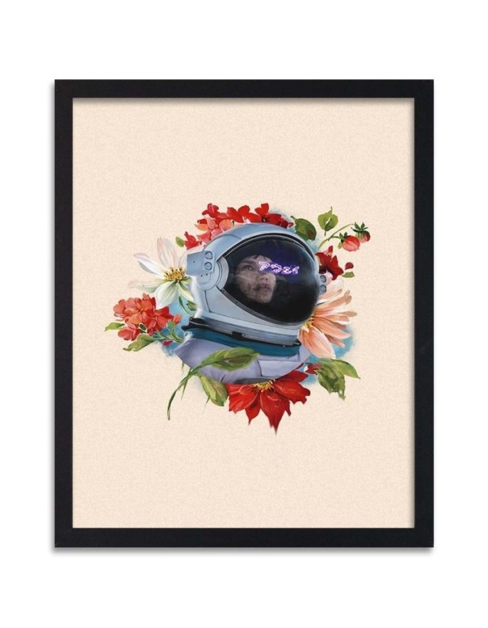 Poster Cosmonaut in flowers