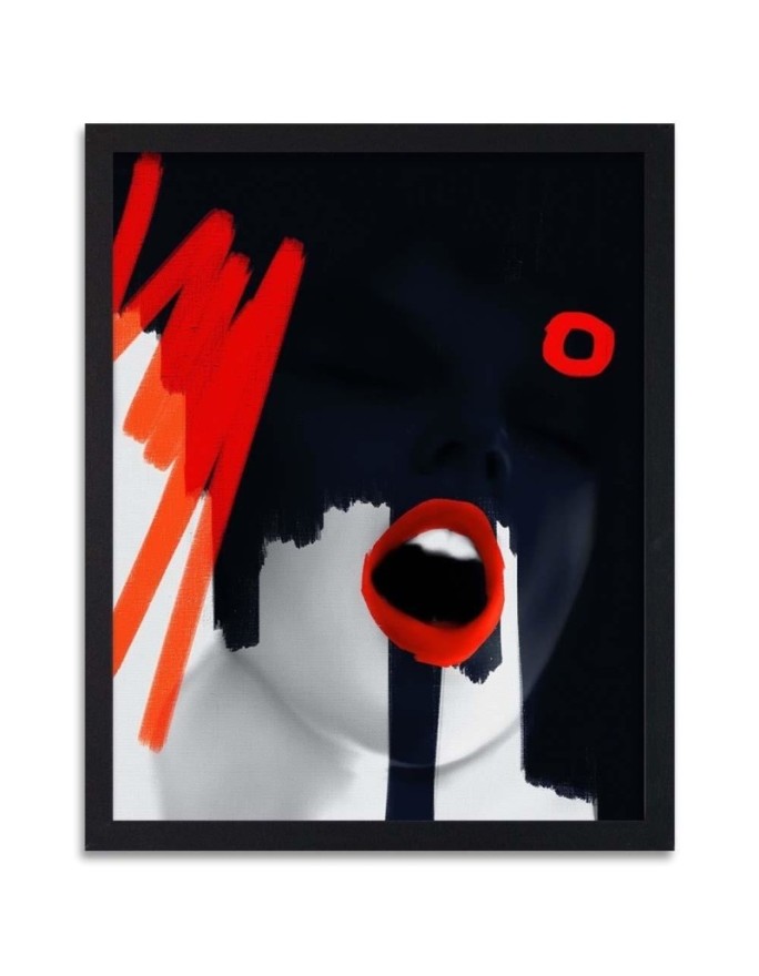 Poster Woman abstract painted