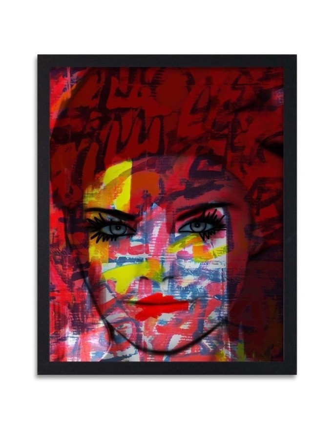 Poster Abstract colorful woman