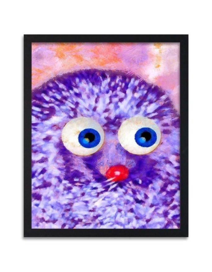 Poster Purple hedgehog,...