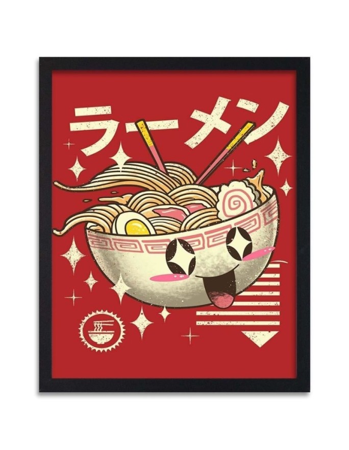 Poster Chinese ramen with eyes