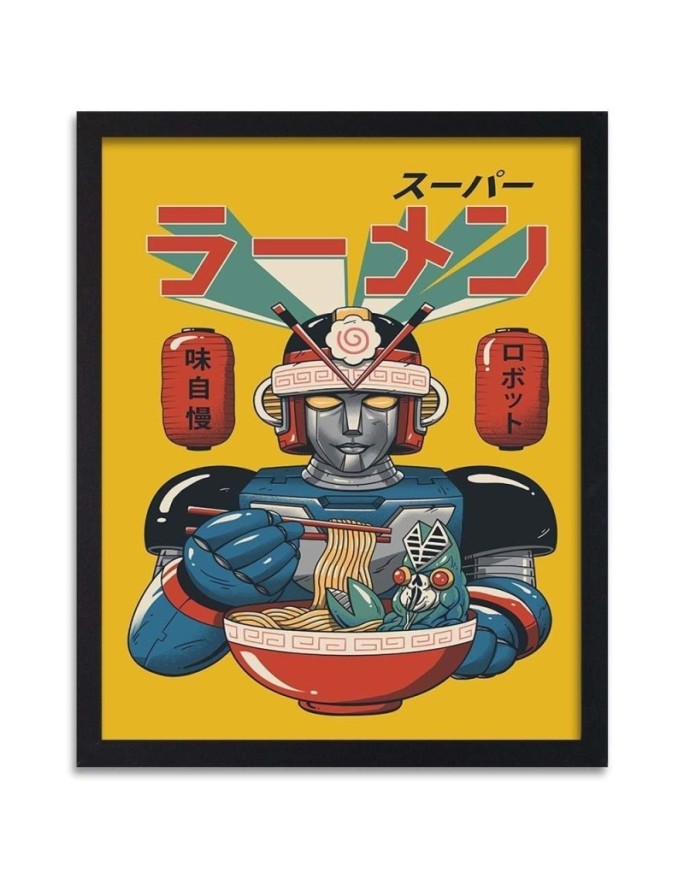 Poster Robot eating ramen