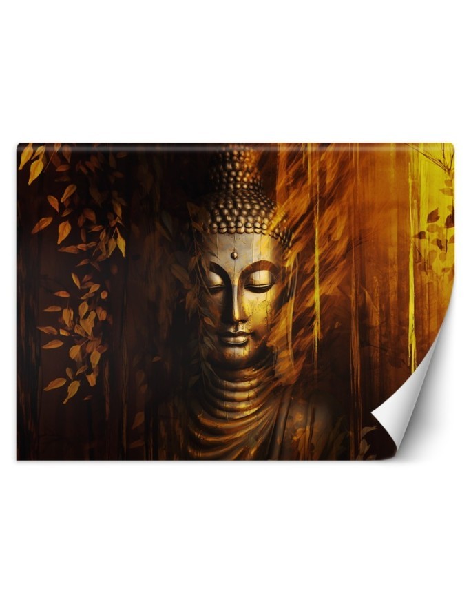 Bedroom wall mural - Gold Buddha 3D abstract | FEEBY