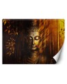 Bedroom wall mural - Gold Buddha 3D abstract | FEEBY