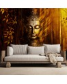 Bedroom wall mural - Gold Buddha 3D abstract | FEEBY