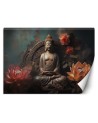Modern wall mural - Buddha Zen flowers AI | FEEBY