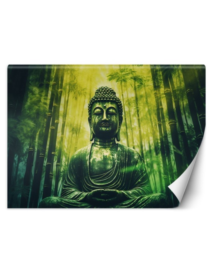 Modern living room wall mural - Buddha and bamboos zen AI | FEEBY