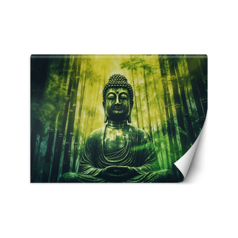 Modern living room wall mural - Buddha and bamboos zen AI | FEEBY