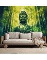 Modern living room wall mural - Buddha and bamboos zen AI | FEEBY