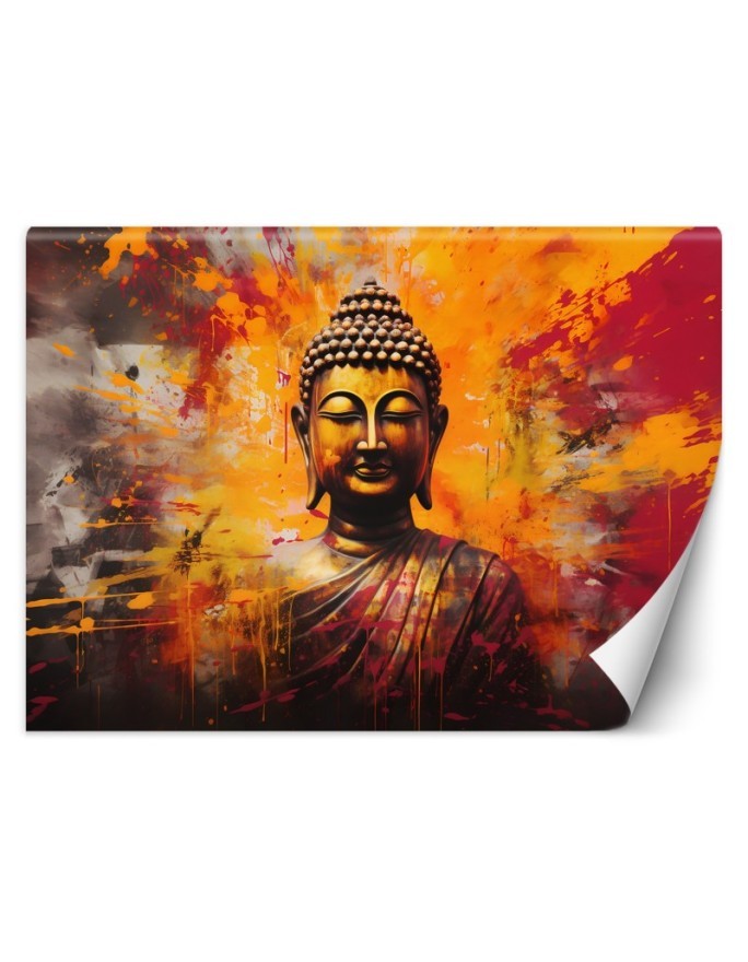 Modern wall mural - 3D Buddha statue colourful abstract | FEEBY