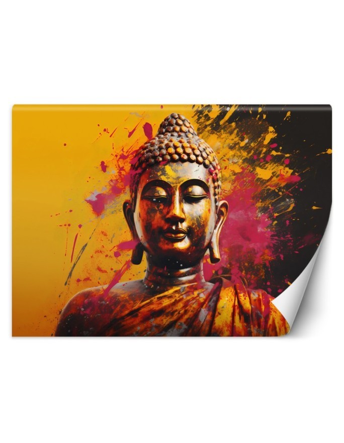 Modern living room wall mural - Buddha on abstract background | FEEBY
