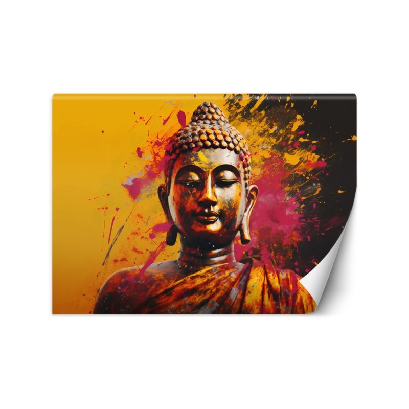 Modern living room wall mural - Buddha on abstract background | FEEBY