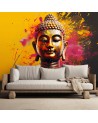 Modern living room wall mural - Buddha on abstract background | FEEBY
