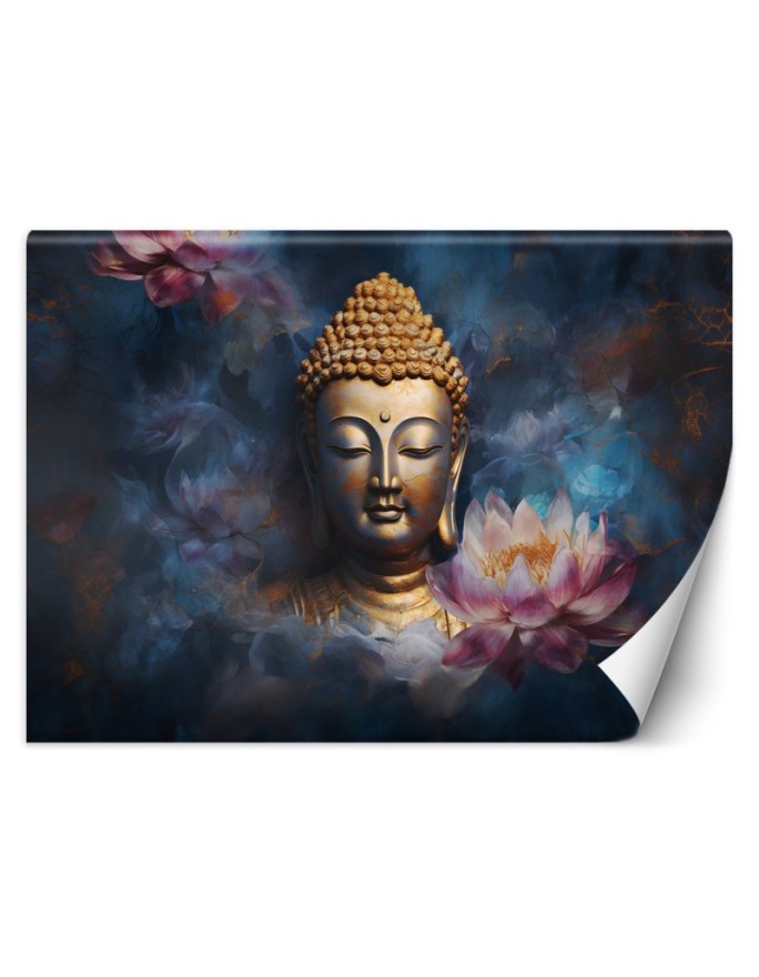 Wall mural - AI Buddha and zen flowers | FEEBY