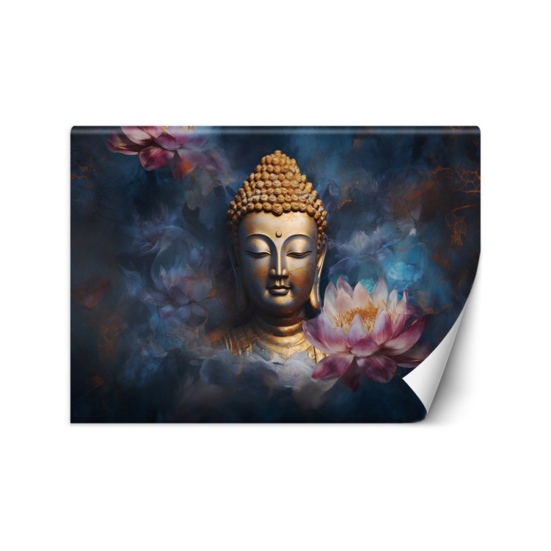 Wall mural - AI Buddha and zen flowers | FEEBY