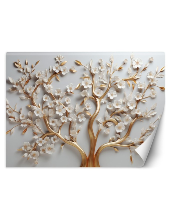 3D wall mural - Gold leaf tree | FEEBY