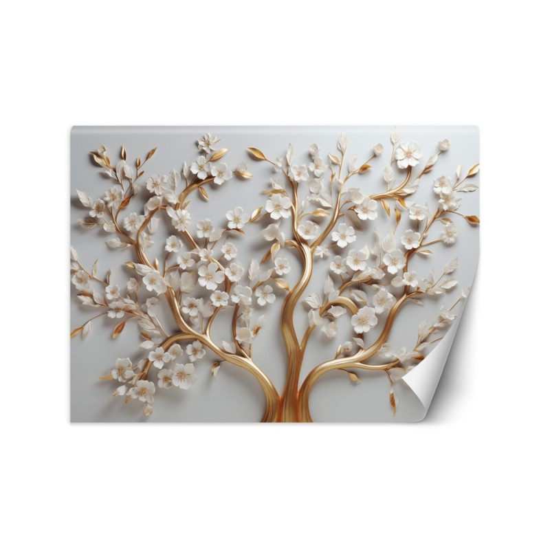 3D wall mural - Gold leaf tree | FEEBY