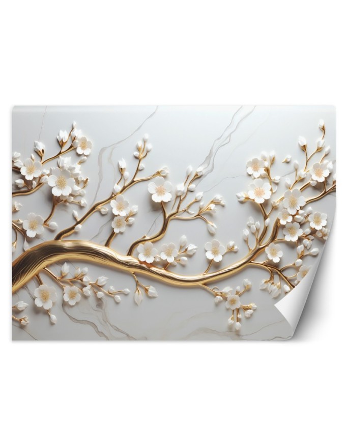 Wall mural Golden glamour tree