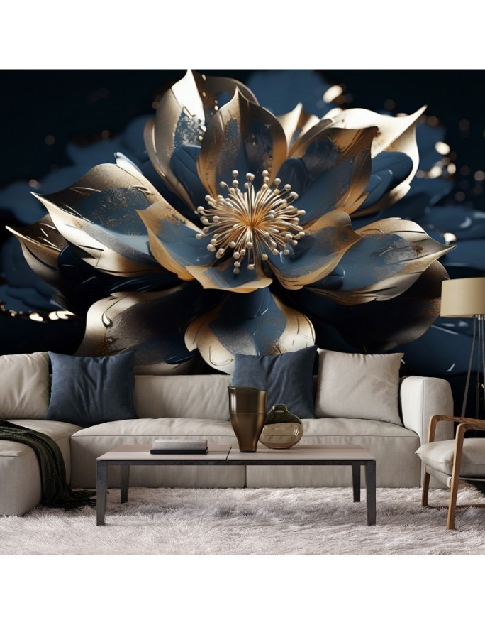 3D wall mural - Abstract lotus flower glamour | FEEBY