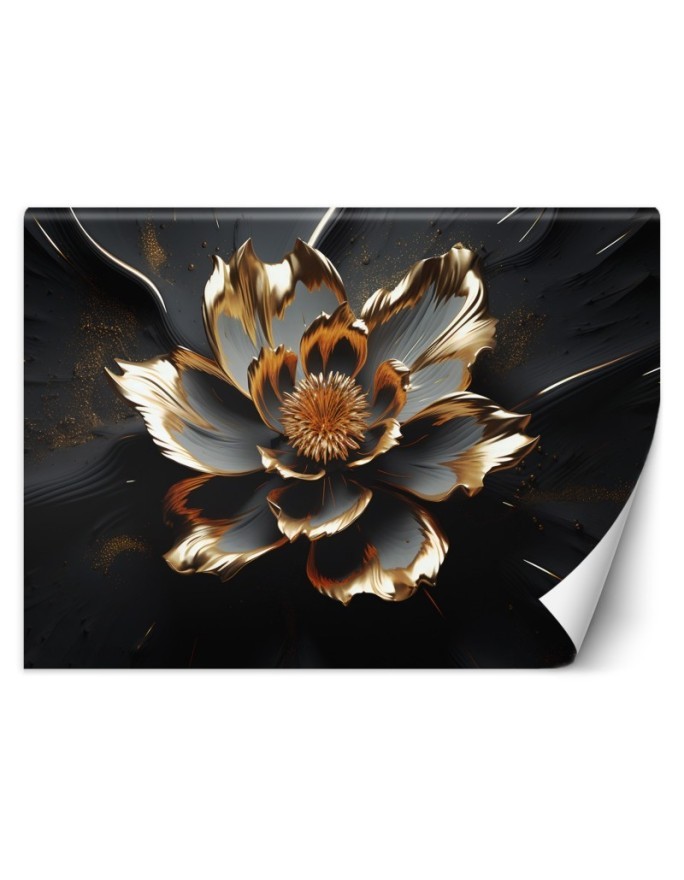 3D wall mural - Golden flower abstract | FEEBY