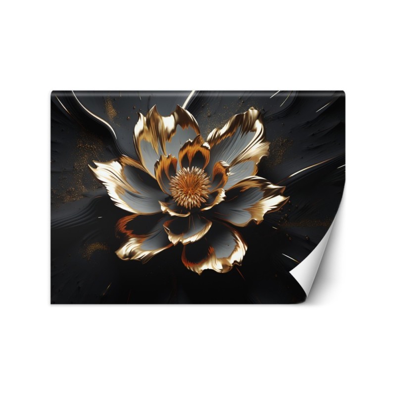 3D wall mural - Golden flower abstract | FEEBY