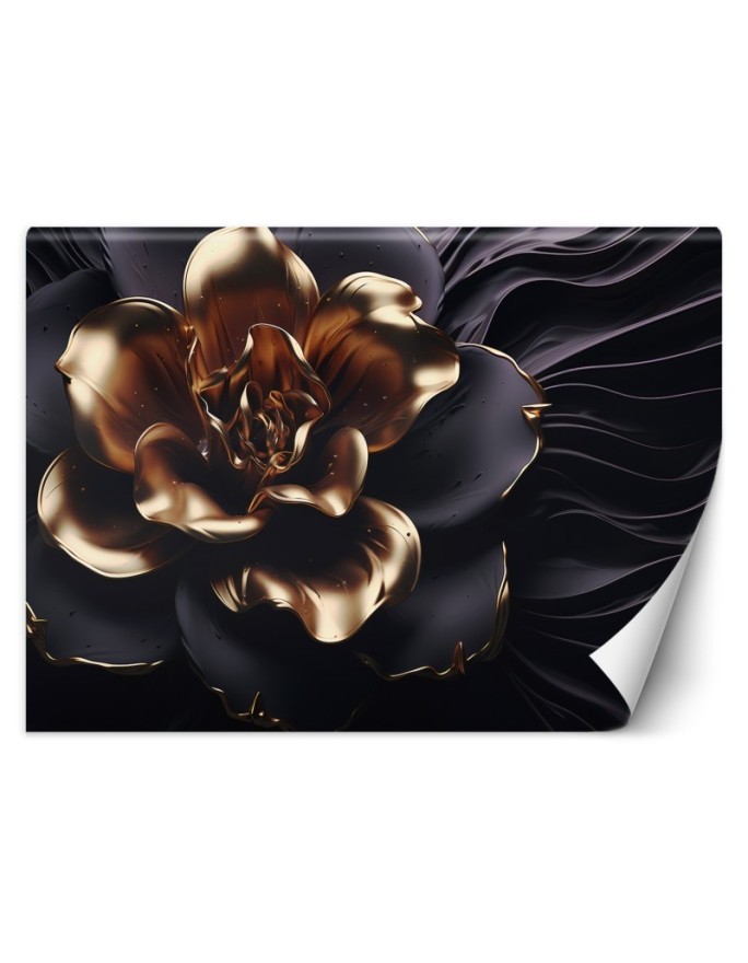 3D wall mural - AI Golden flower | FEEBY