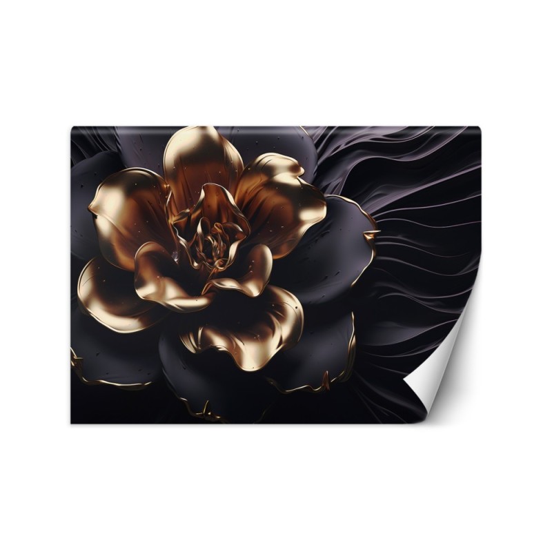 3D wall mural - AI Golden flower | FEEBY