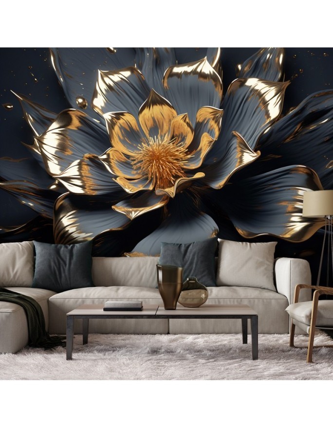 Modern living room wall mural - Abstract glamour flower | FEEBY