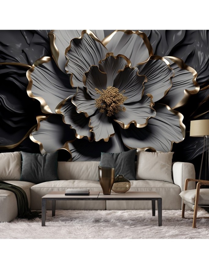 3D wall mural - Dark lotus flower | FEEBY