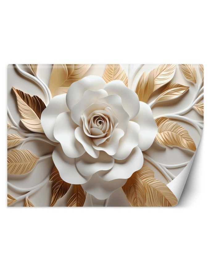 3D wall mural - Golden lotus flower | FEEBY