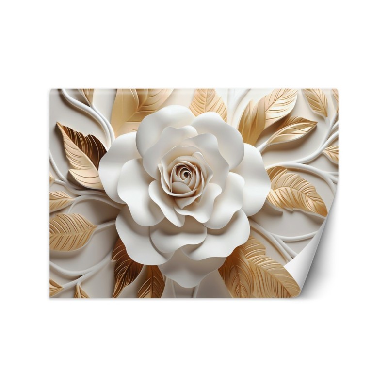 3D wall mural - Golden lotus flower | FEEBY