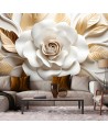 3D wall mural - Golden lotus flower | FEEBY