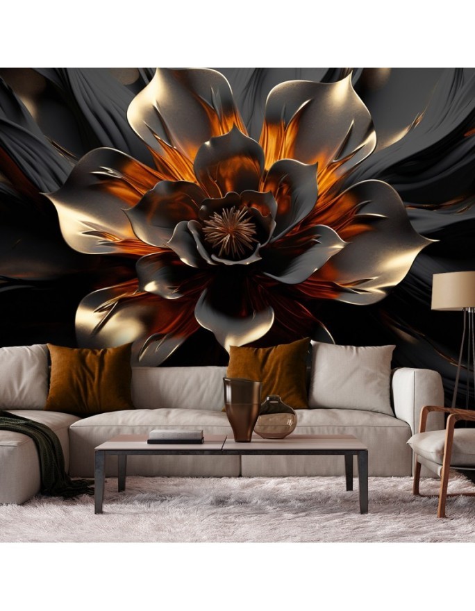 3D wall mural - Lotus flower glamour | FEEBY