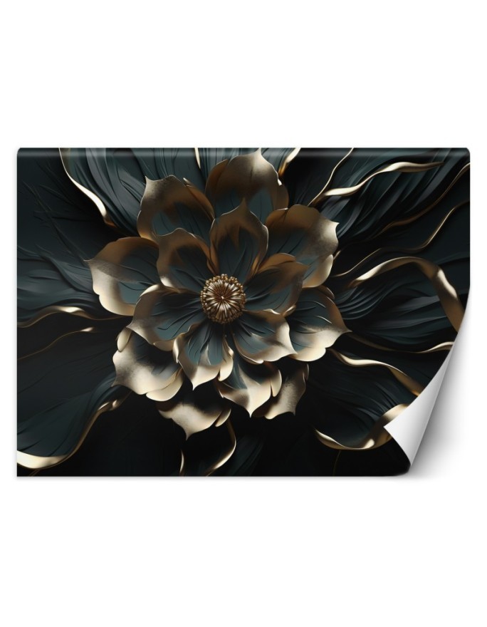 3D wall mural - Golden glamour flower | FEEBY