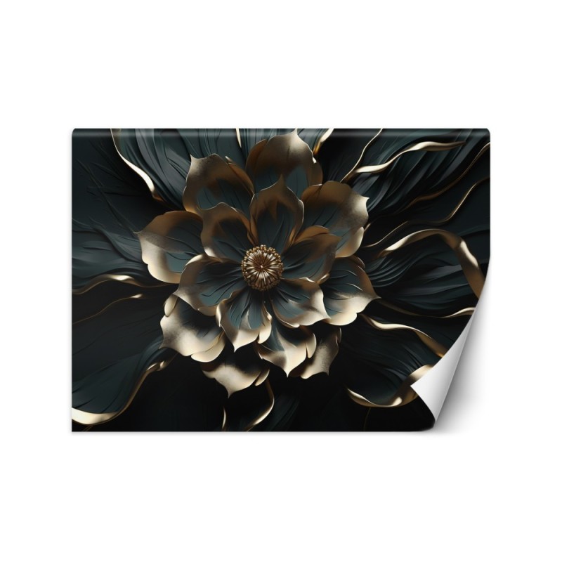 3D wall mural - Golden glamour flower | FEEBY