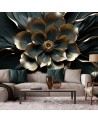3D wall mural - Golden glamour flower | FEEBY