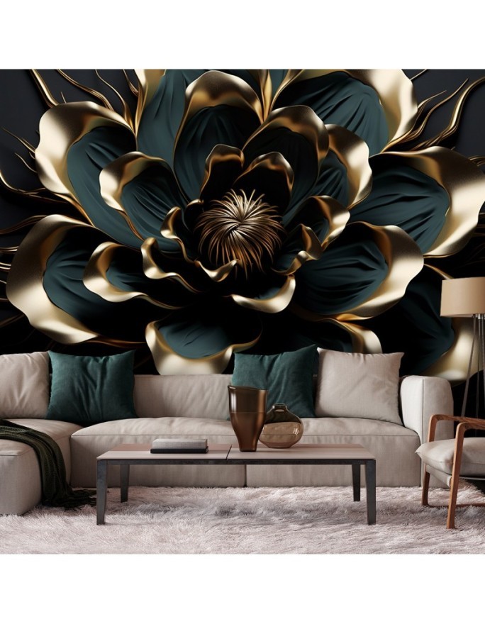 3D wall mural - Lotus flower glamour AI | FEEBY