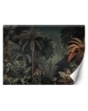 Modern wall mural - Tropical jungle at night | FEEBY