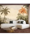 Wall mural - Tropical palm trees by the river | FEEBY