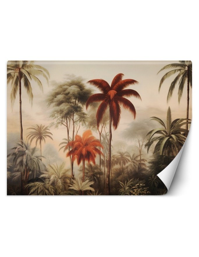 Modern living room wall mural - Palm trees in the jungle | FEEBY