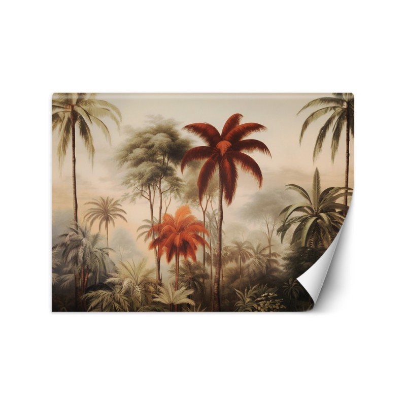 Modern living room wall mural - Palm trees in the jungle | FEEBY