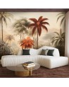 Modern living room wall mural - Palm trees in the jungle | FEEBY