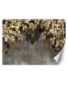 Living room wall mural - Golden leaves | FEEBY