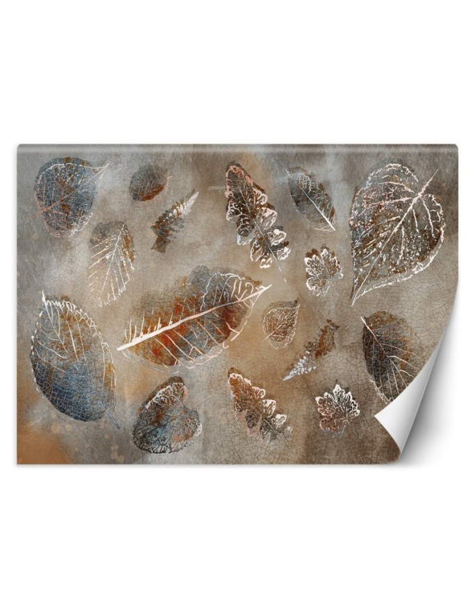 Modern wall mural - Autumn gold leaves vintage | FEEBY
