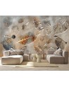 Modern wall mural - Autumn gold leaves vintage | FEEBY