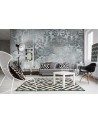 Bedroom wall mural - Silver vintage ornament | FEEBY