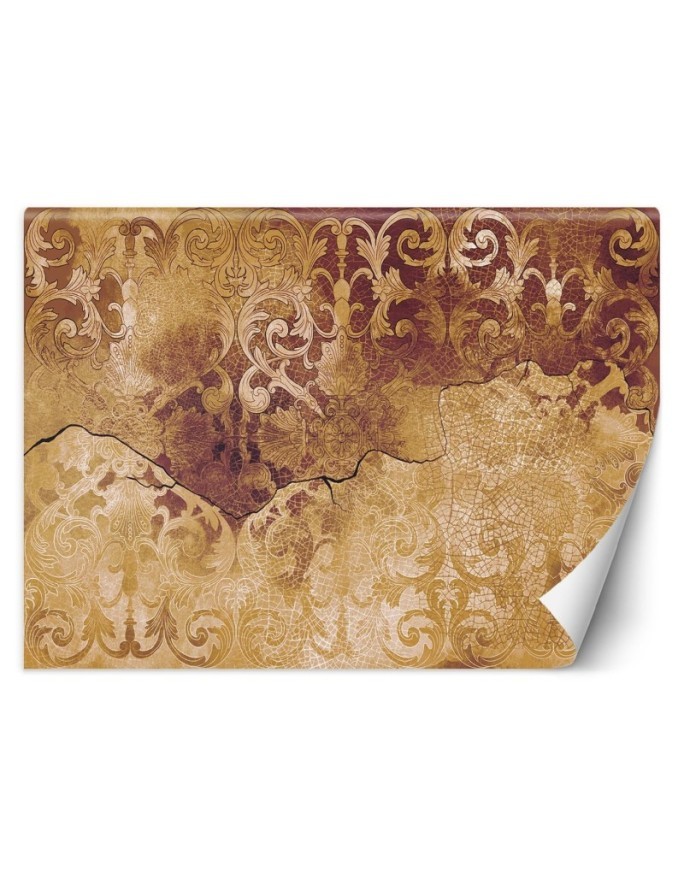 Modern wall mural - Golden vintage ornament | FEEBY